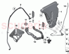 Reservoir windscr headlight washer sys