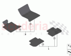 Set of floor mats