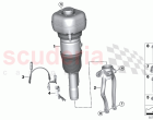 Air spring strut front