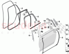 Trims and seals door rear