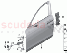 Front door hinge door brake