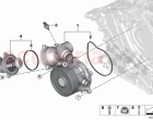 Cooling system coolant pump thermostat