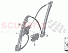 Door window lifting mechanism front
