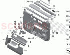 Mounting parts door trim rear