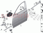 Front door hinge door brake