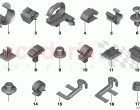 Cable harness fixings