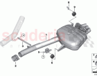 Exhaust system rear
