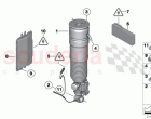 Air spring strut rear control units