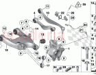 Rear axle support wheel suspension