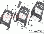 Seat front backrest frame