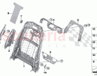 Seat front backrest frame