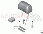 Seat front head restraint