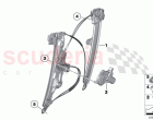 Door window lifting mechanism front