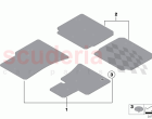 Set floor mats lamb skin