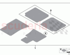 Set of floor mats Velours