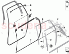 Trims and seals door rear