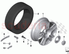 Light alloy wheel styling 615