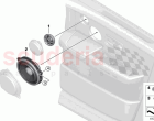 Single parts f rear door loudspeaker