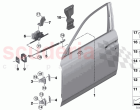 Front door hinge door brake