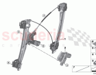 Door window lifting mechanism front