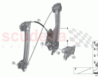 Door window lifting mechanism rear