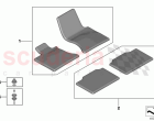 Set floor mats lamb skin
