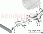 Heat exch transmission oil cooler line