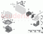 Battery mounting parts