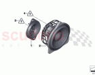 Single parts Top HiFi system rear