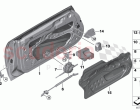 Front door hinge door brake
