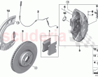 Front wheel brake brake pad sensor