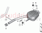 Exhaust system rear