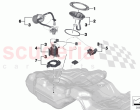 Fuel filter pump fuel level sensor