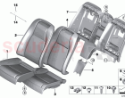 Seat rear cushion cover basic seat