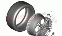 Front Wheel and Tyre Assembly