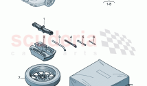 Genuine accessories for temporary spare wheel
