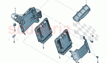 Control unit for petrol engine Retainer for control units