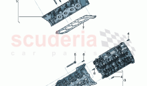 Cylinder head with valves (without camshaft) Cylinder head gasket