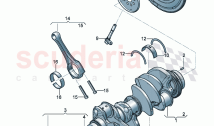 flywheel V-belt pulley with vibration damper Crankshaft conrod bearing shell