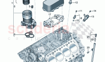 oil filter with flange Oil cooler tube for oil dipstick