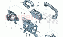 Secondary air pump Connecting pipe Secondary air filter element Engine bay