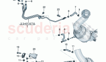 Control line with pressure difference sender Bracket for diff. pressure sensor