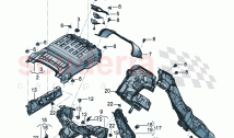 Air guide channel heat deflector plate For exhaust system