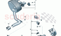 Rear silencer with exhaust flap Trim for exhaust tail pipe D >> - MJ 2023
