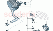 Rear silencer with exhaust flap Trim for exhaust tail pipe D - MJ 2023>>