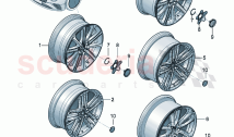 Aluminium rim Hub cap