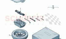Genuine accessories for temporary spare wheel
