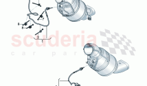 Exhaust gas temperature sender For vehicles with a petrol particulate filter