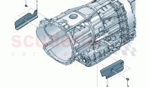 Heat shield for 8-speed automatic gearbox