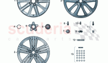 Aluminium rim Hub cap F >> 3S-K-071 415 F >> ZG-K-071 415
